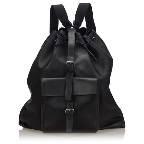 yves saint laurent back pack|Saint Laurent leather backpack.